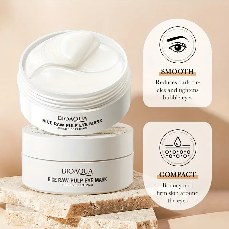 Eye Mask Pairs of Rice Milk Moisturizing Eliminates Dark Circles Eye Bags Wrinkles Tightens The Skin Suitable for All Symptoms Oasis Select