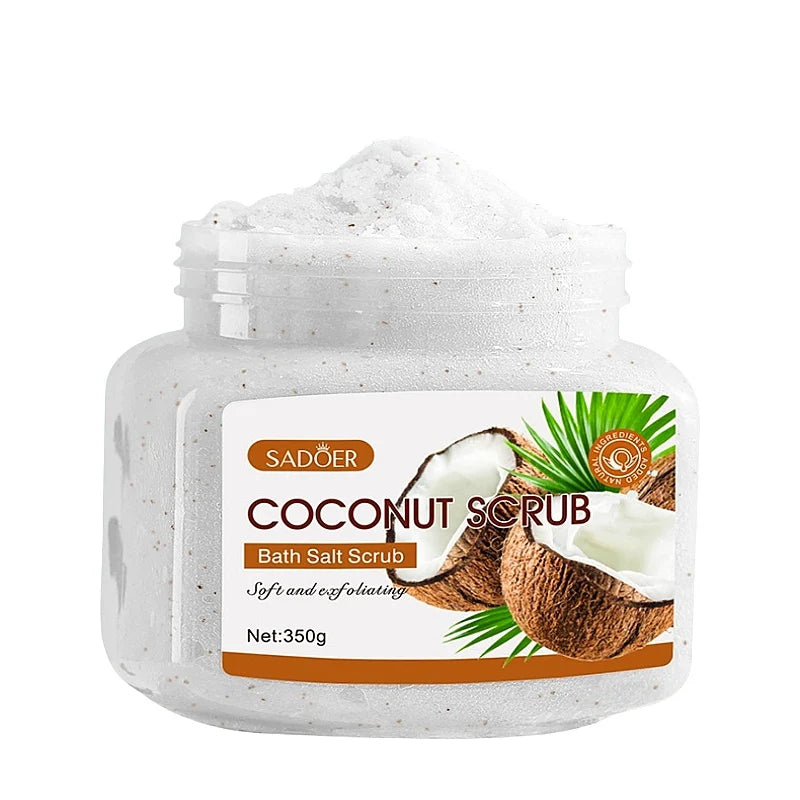SADOER 350g Coconut Body Scrub – Walnut Shell & Glycerin Coconut Body Scrub Oasis Select Coconut
