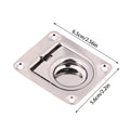 1Pc 65x56MM Stainless Steel Square Pull-ring Springloaded Boat Deck Hatch Pull Flush Mount Hardware Cabinet Recessed Rings Pull Oasis Select Silver