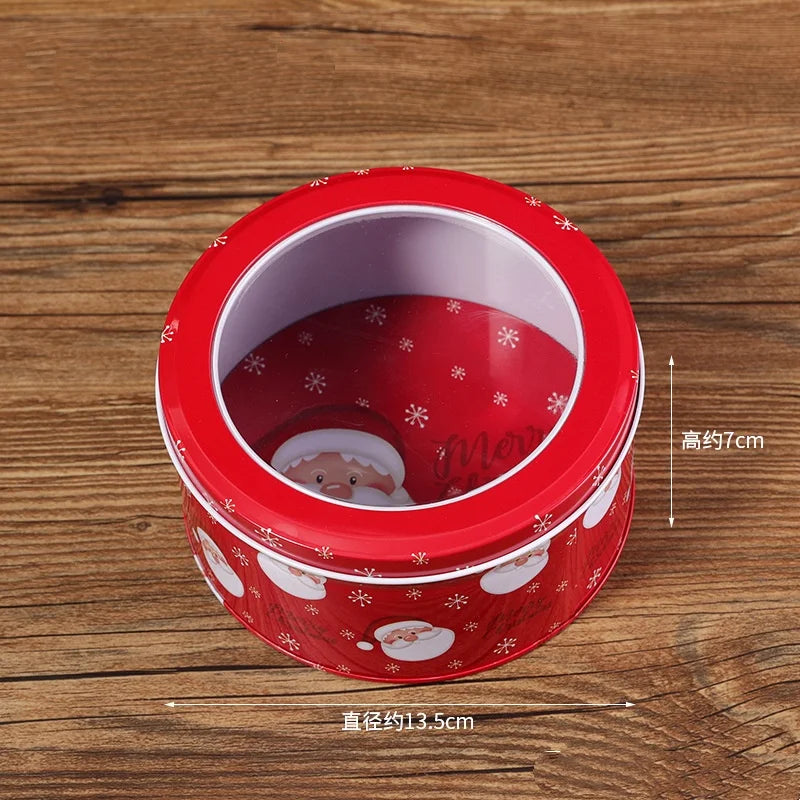 Christmas Gift Box Metal Tin Candy Cookie Packaging Box Containers Kids New Year Gift Decor Xmas Party Supplies Navidad Oasis Select Santa D Other