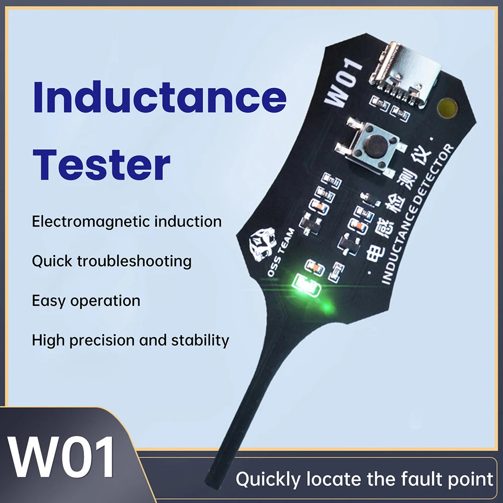W01 Type-C Inductance Tester Motherboard Coil Tester for Mobile Phone Component Fault Detection and Diagnosis Repair Oasis Select