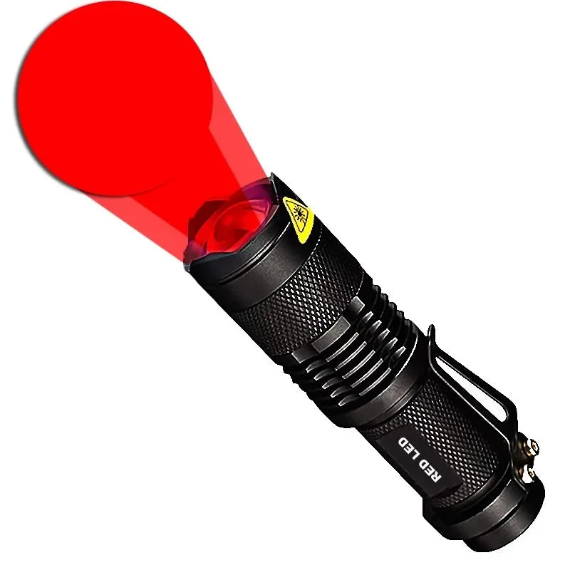 7W 300LM SK-68 1-Modes Mini Light Black Q5 LED Tactical Flashlight Red light, Green light, Blue light, White led light Oasis Select SK68 Red light