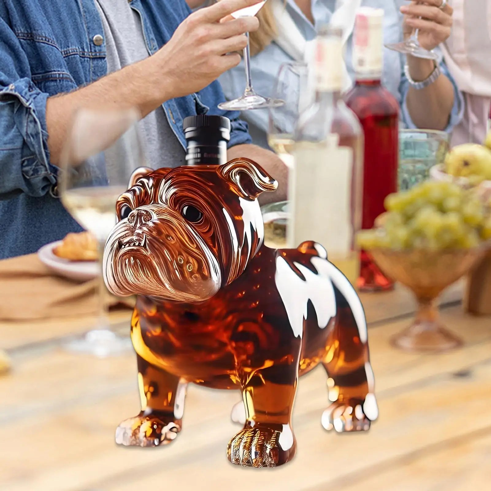 Funny Dog Whiskey Bottle Unique Dog Decanter Glass Collectible Novelty Animal-shaped Bottle For Men Home Tasting Beer Bachelor Oasis Select
