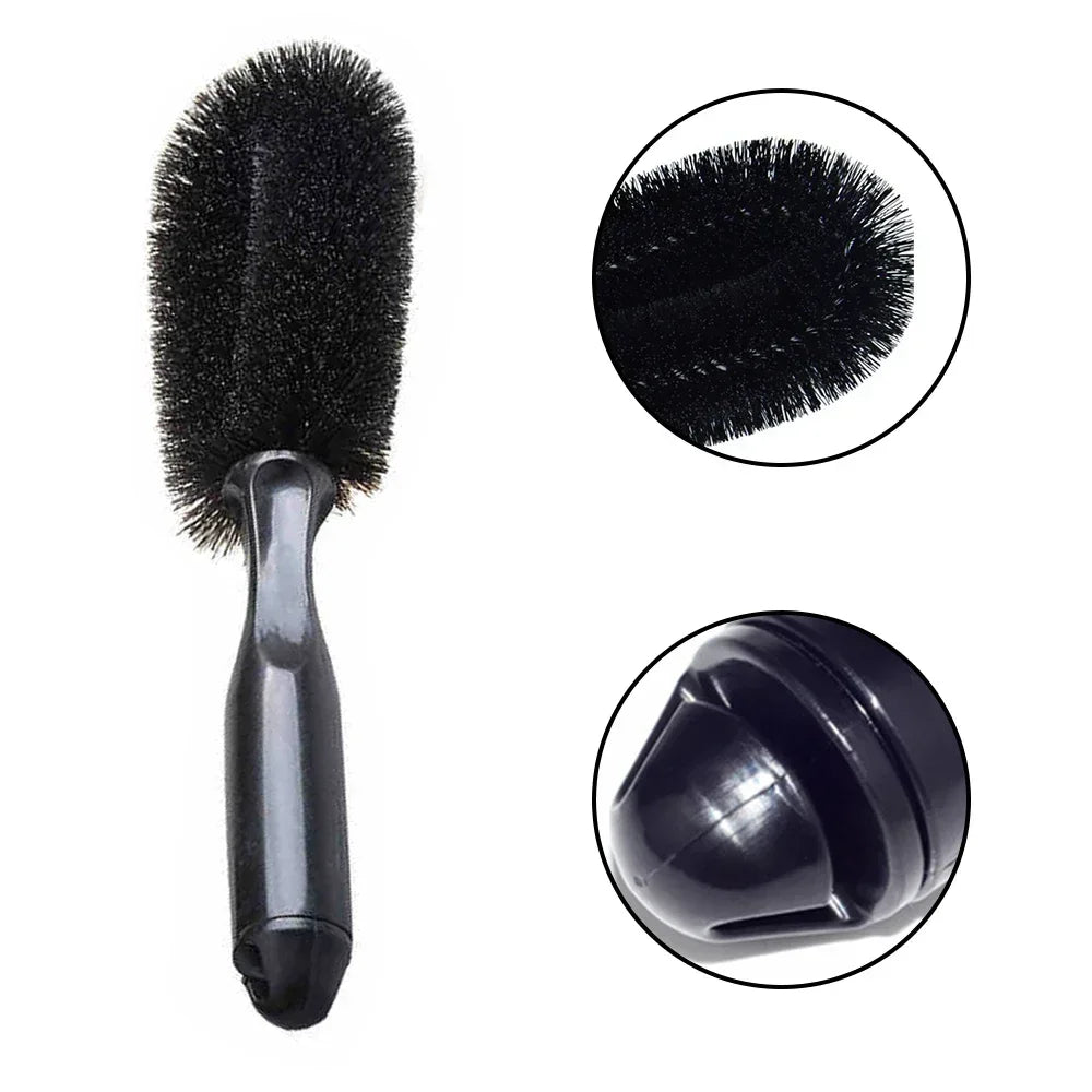 Car Wheel Brush Tire Cleaning Brushes Tools Car Rim Scrubber Cleaner Duster Handle Motorcycle Truck Wheels Car Detailing Brush Oasis Select