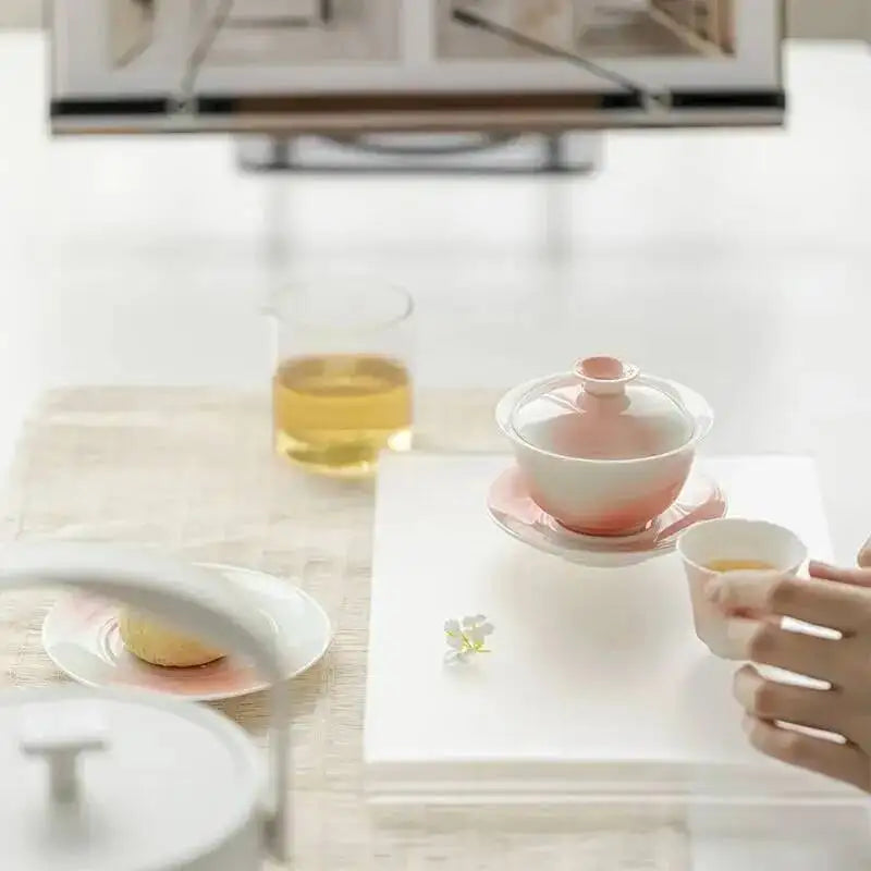 Tea Bowl Ceramic Three-talent Gaiwan Kung Fu Teacup Ceramic Tea Bowl Керамическая Чашка Oasis Select