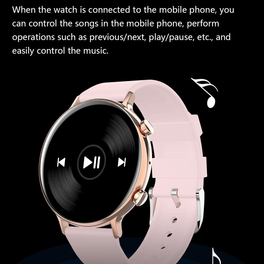 Smart Watch Sports Fitness Smartwatch Waterproof 1.3" Men Women Blue Tooth Call Heart Rate Health Watches Voice assistant Music Oasis Select