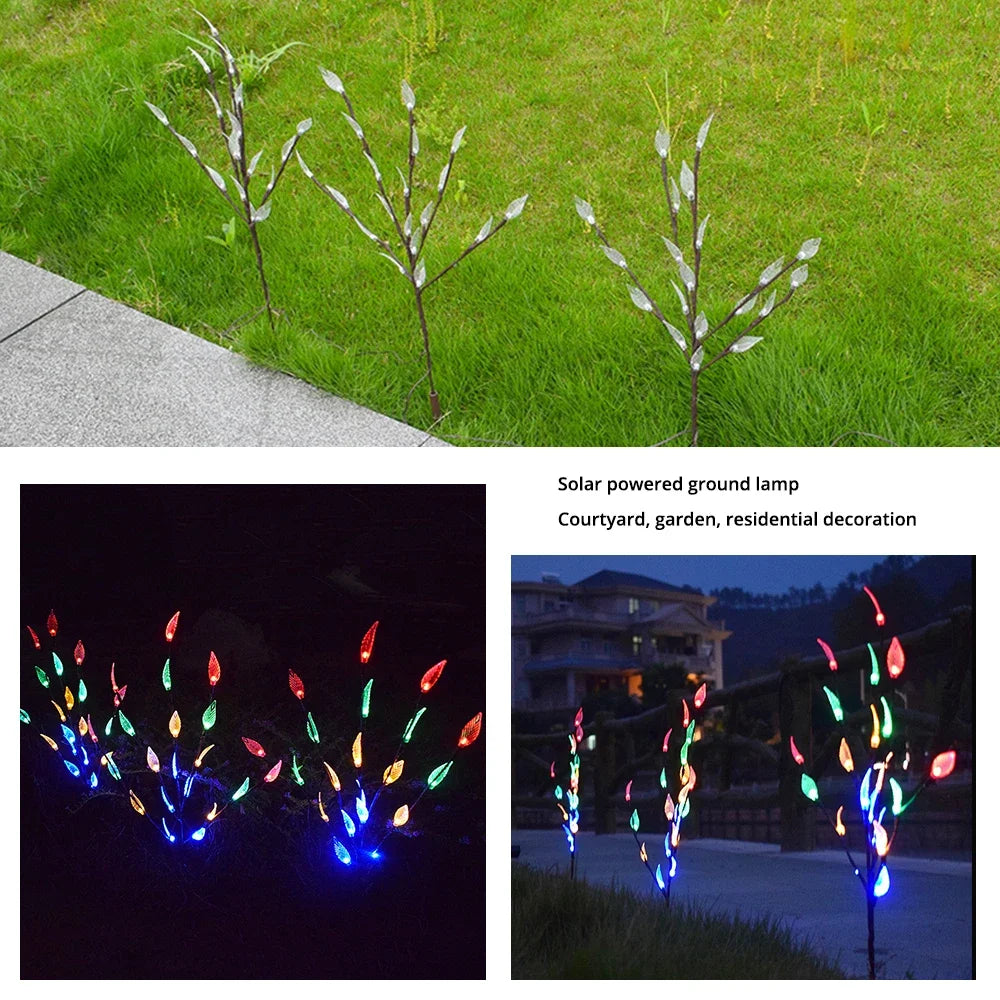 Solar Leaf String Lights – 60 LED Waterproof Garden Lamp 5m