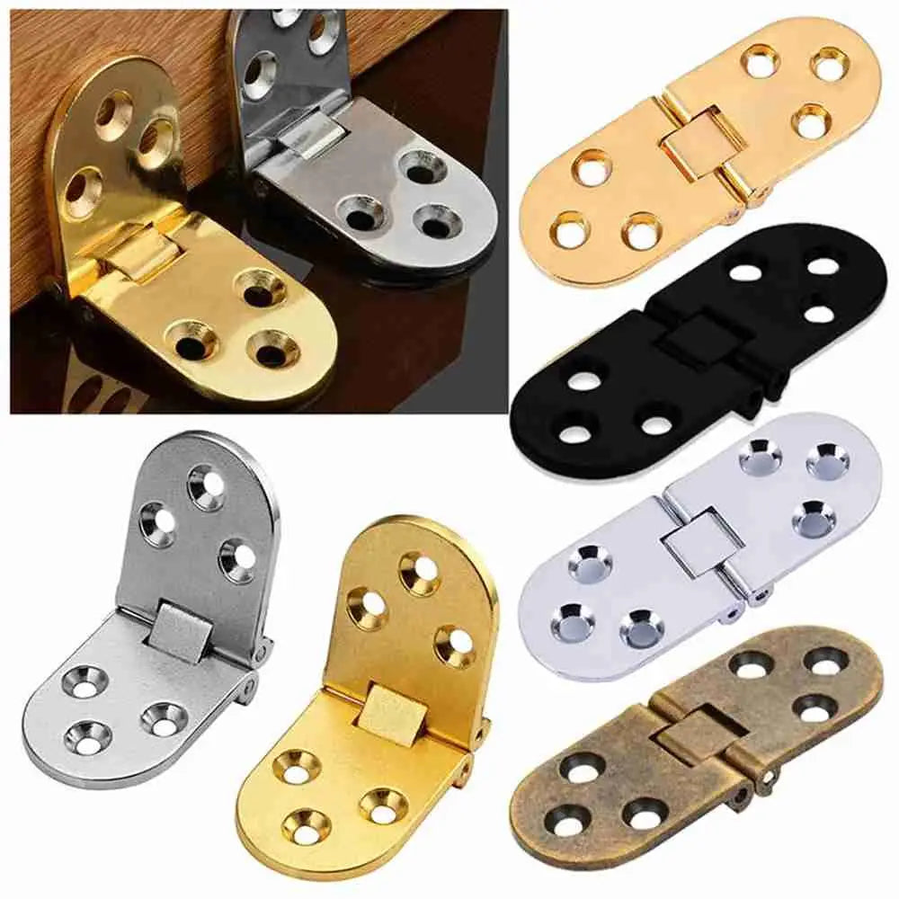 Zinc Alloy Cabinet Hinges 180 degree Door Semicircle Door Hinge Butterfly-shaped Flush Hinges Oasis Select