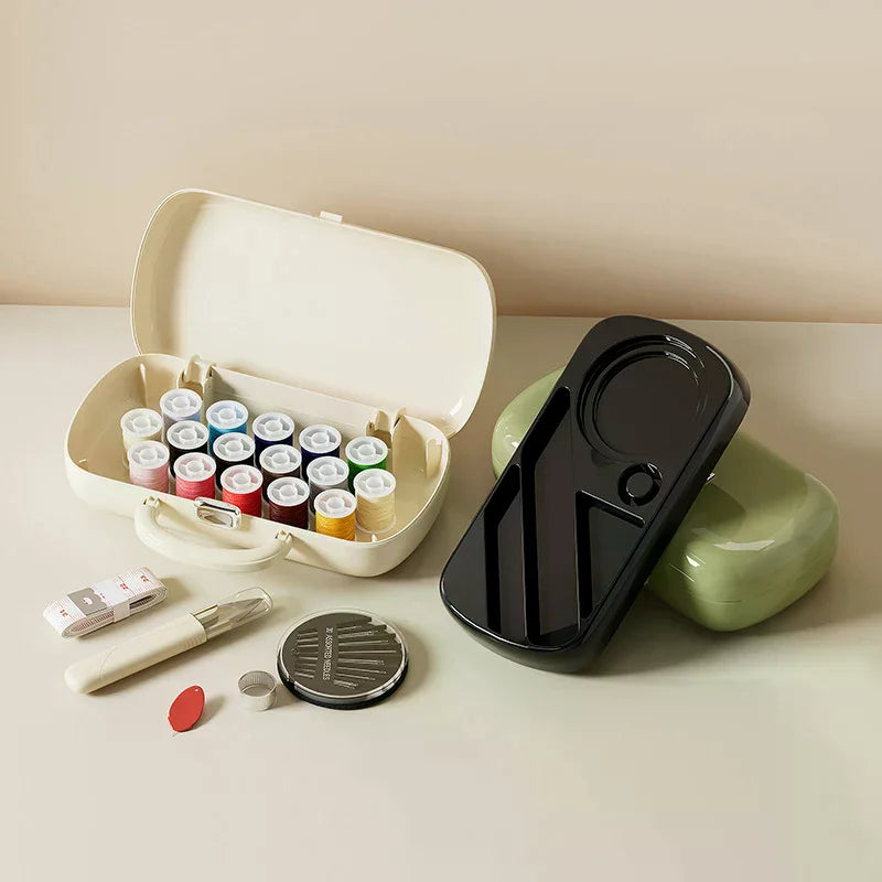 Multi-Functional Dustproof Storage Box Creative Sewing Box Portable Student Manual Sewing Including Needles And Threads Oasis Select