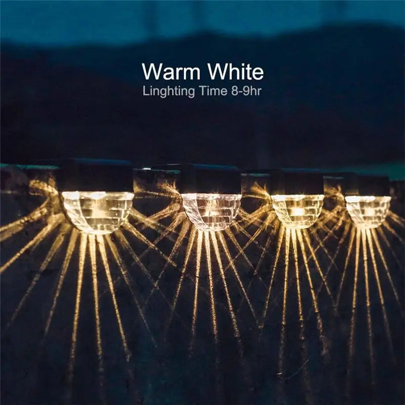 LIKE WISH Solar Wall Lamp Deck Lamp Outdoor Wall Lamp Home Waterproof Courtyard Garden Layout Balcony Yard Ladder Fence Easy Ins Oasis Select