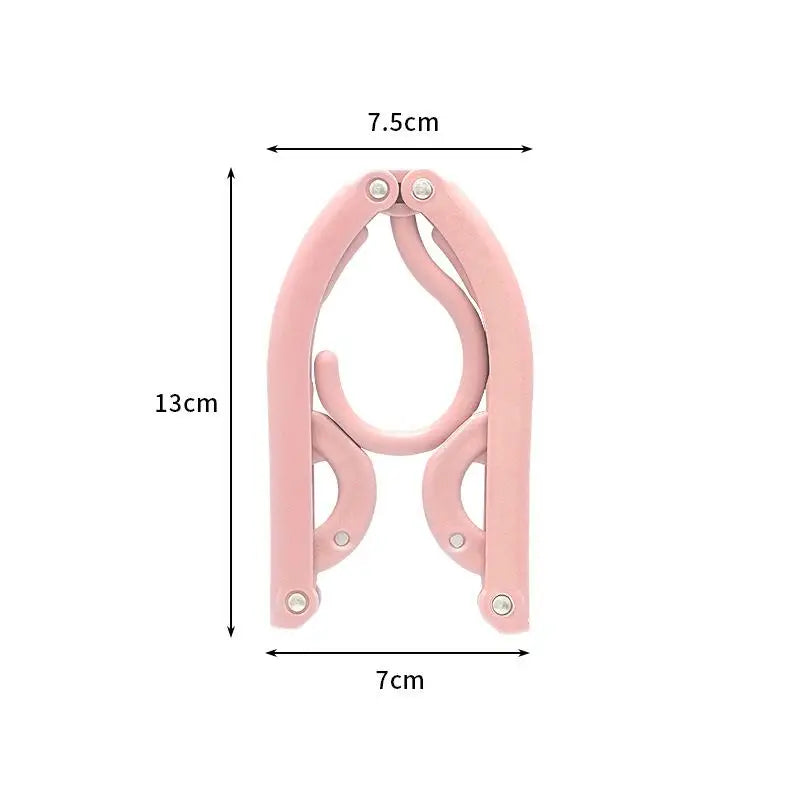 Folding Clothes Hanger with Non-Slip Clips | Space-Saving