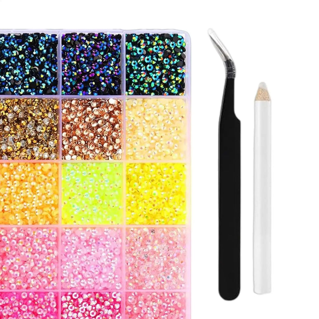 Rhinestones for Crafting 32000 Pieces 3mm Jelly Rhinestones with 40 Colors Jelly Gems Decoration for Jewelry Crafts Shoes Oasis Select