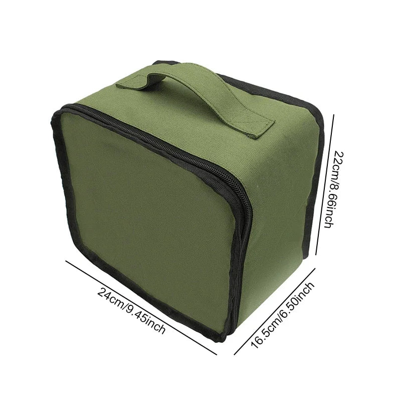 Camping Gas Canister Organizer Bag Carry Bag Multipurpose Outdoor Camping Picnic Storage Daily Necessities Bag Handbag,Ziplock Oasis Select army green