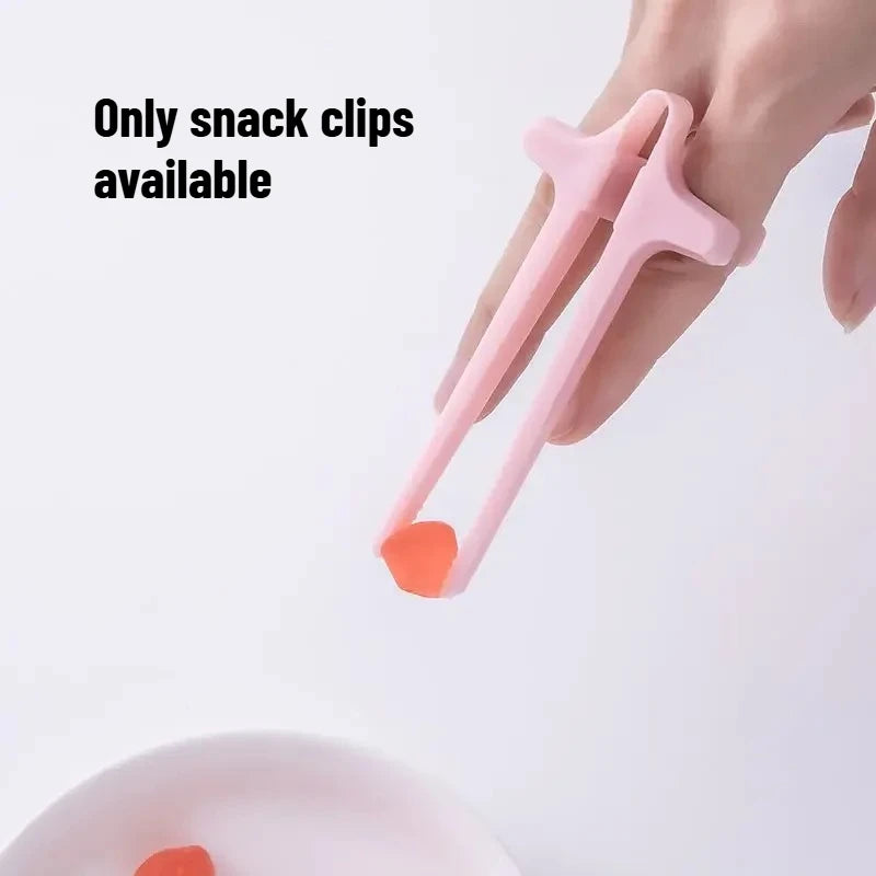 1pcs Finger Chopsticks Lazy Snack Clip for Gamers Hand-Free Eating Tool Avoid Dirty Hands Creative Snack Tongs Tableware Oasis Select Pink