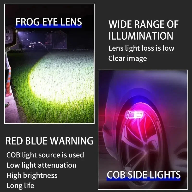 5-in-1 LED Flashlight SOS Alarm, Magnet & Power Bank Keychain