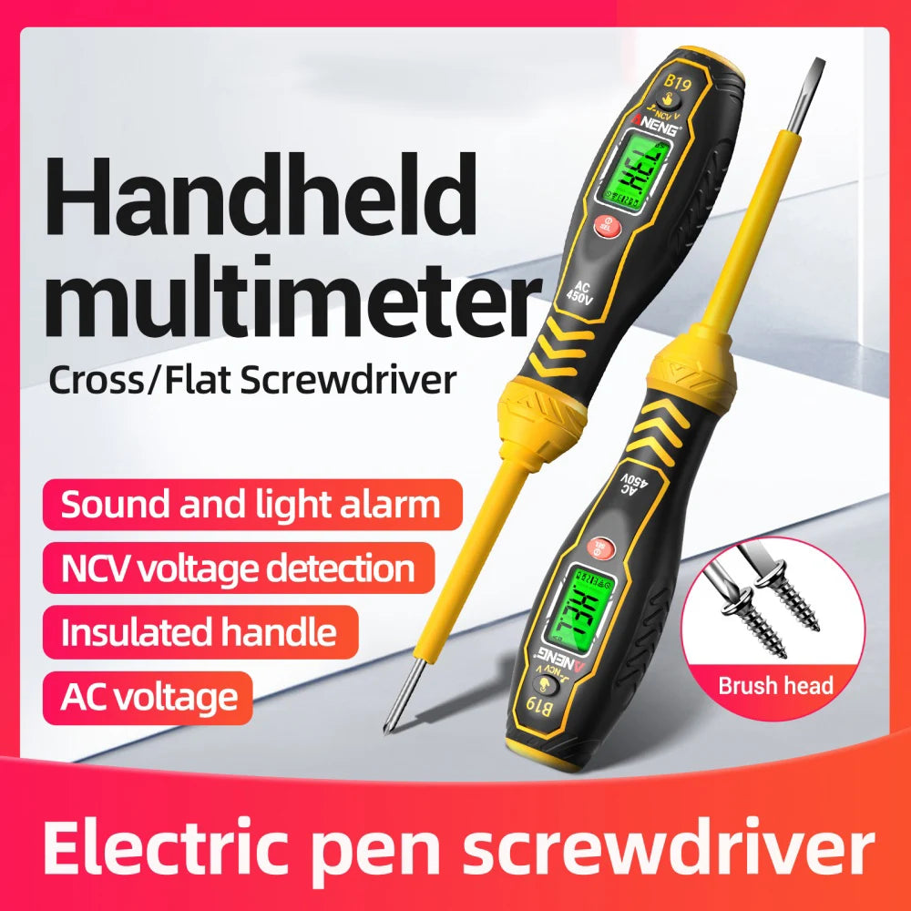 B19 Multifunctional Electrician Test Screwdriver Pencil AC Non-contact Induction Test Pen Voltage Tester Pencil Voltage Detector Oasis Select