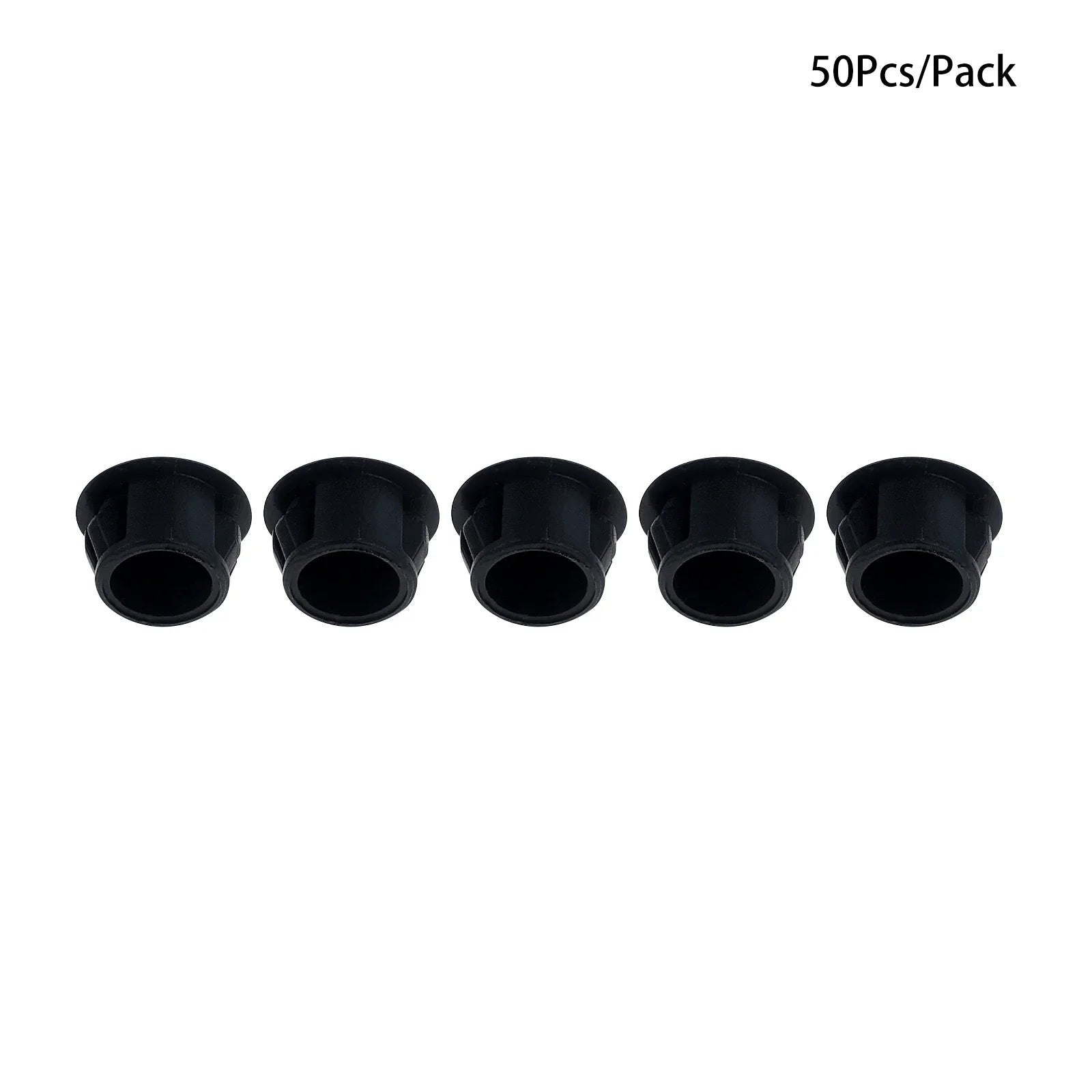 50Pcs Plastic Blanking End Caps Hole Plugs 5mm–32mm Black/White