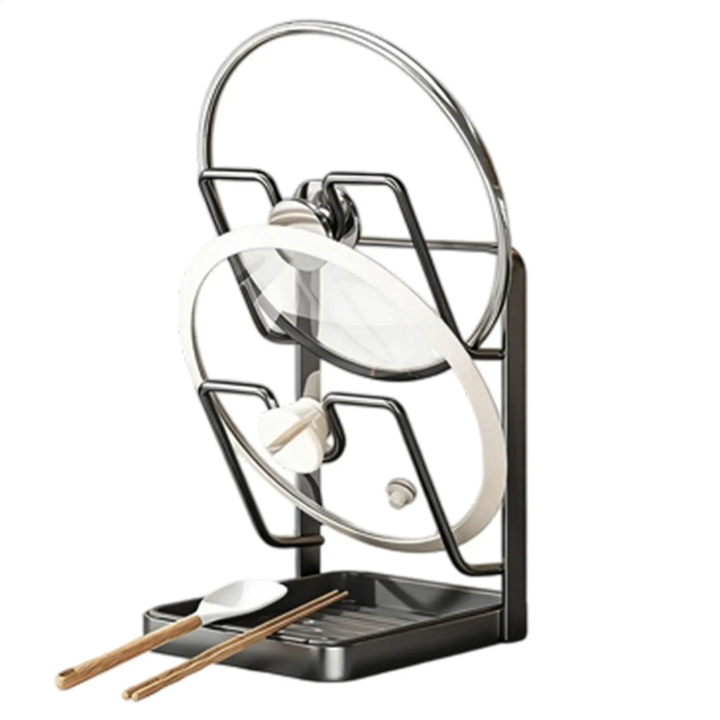 Pan Lid Organizers Inside Cabinet Cooking Utensil Holder Rest Pan Lid Organizer Stand for Pantry Cupboard Counter Apartment Oasis Select