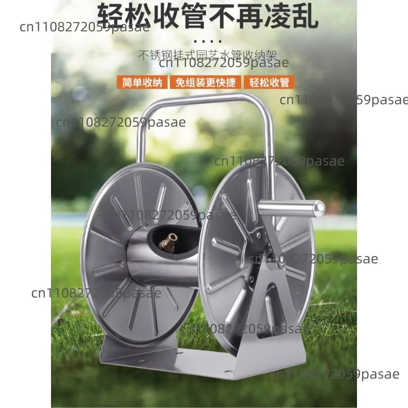 Gardening Water Pipe Storage Rack Stainless Steel Storage Set Household Watering Artifact Soft Coil Pipe Water Pipe Car Bonsai Oasis Select