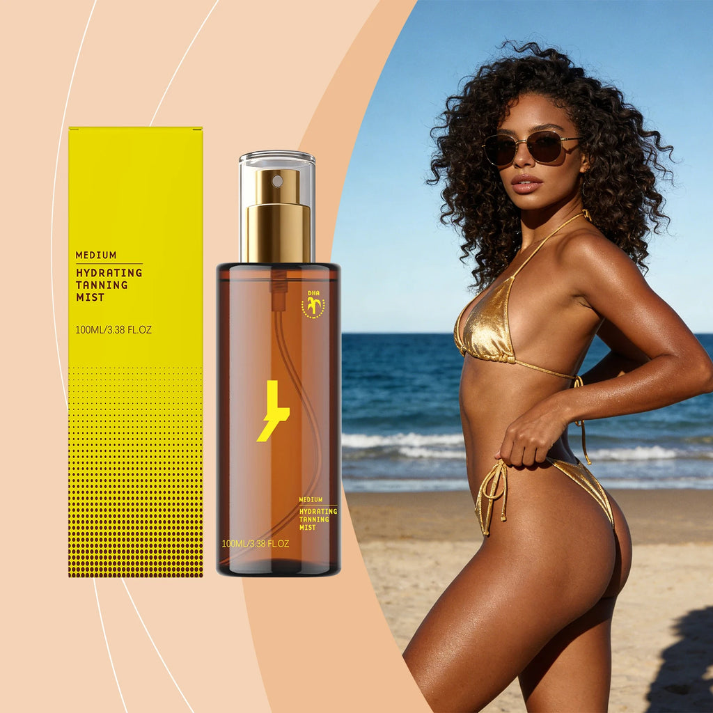 Tanning Spray Essence Natural Sunless Tan Long Lasting Moisturizing No Stain Self Tanner Self Tanner Spray 100ml Oasis Select