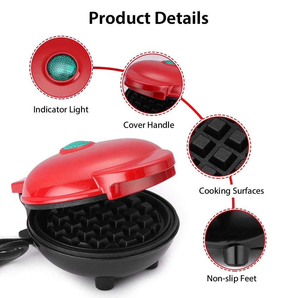 350W Mini Waffle Maker Electric Breakfast Maker Non Stick Pancake Bubble Egg Cake Oven Pan Eggette Machine Oasis Select