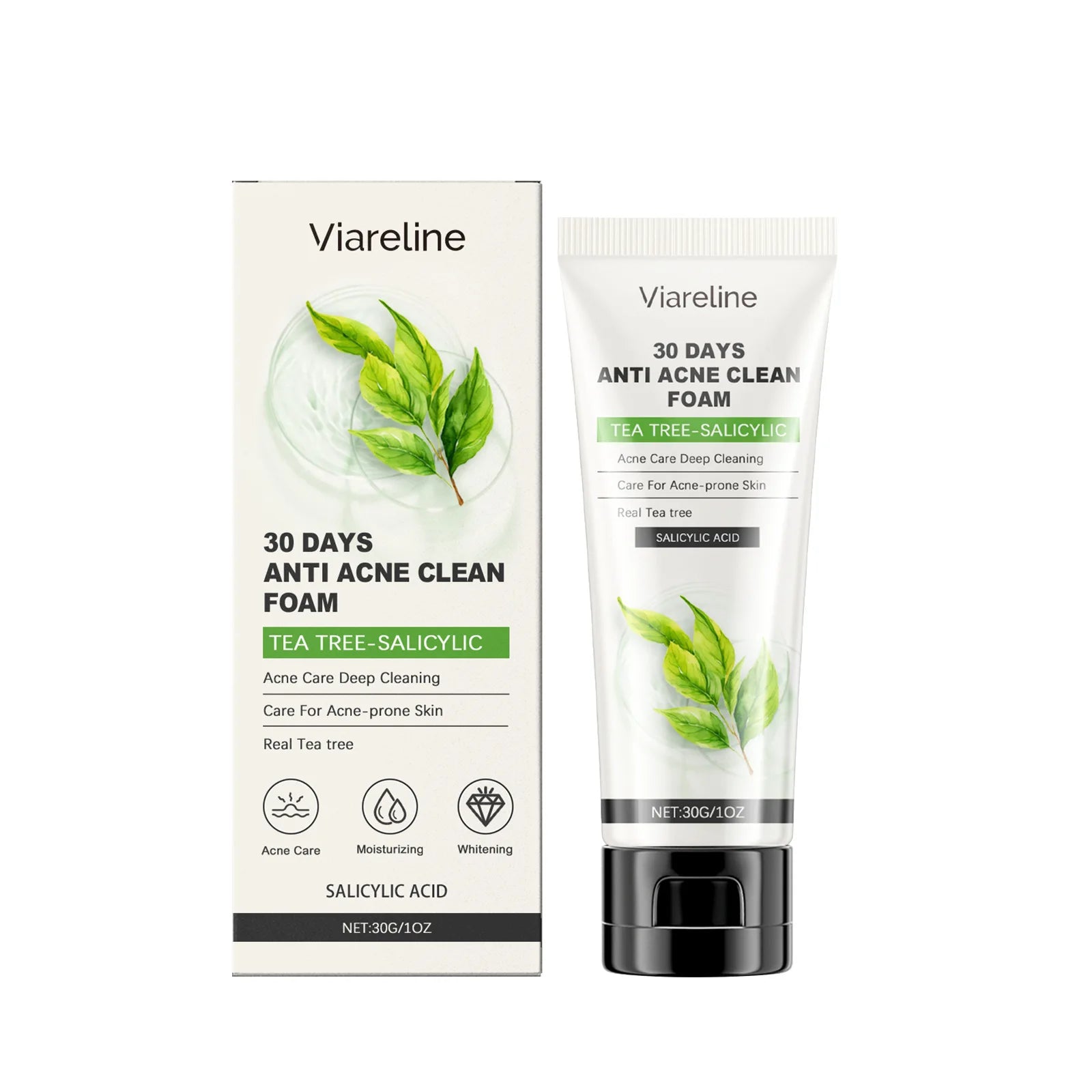 Viareline Salicylic Acid Face Care Set – 4-Piece Skin Kit