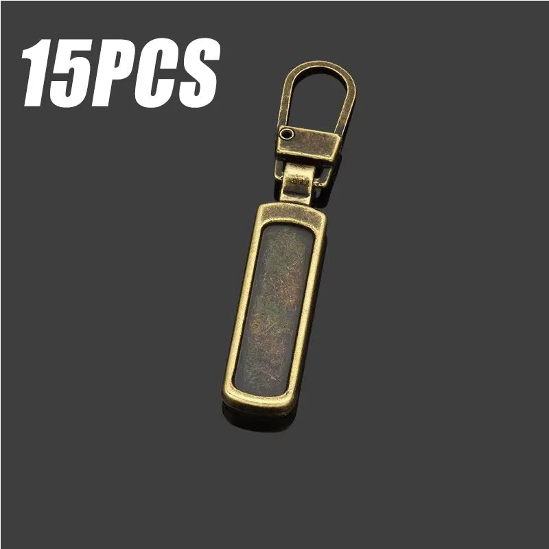 5/25pcs Detachable Metal Zipper Pullers for Zipper Sliders Head Zippers Repair Kits Zipper Pull Tab DIY Sewing Bags Down Jacket Oasis Select 15PCS Coppery