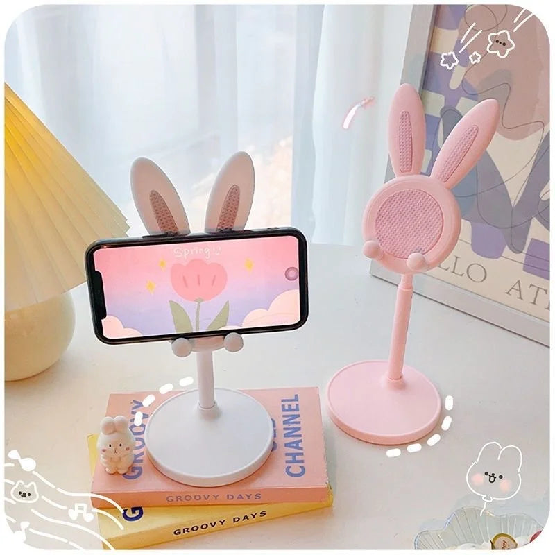 The cute Rabbit mobile phone stand desktop can lift and adjust the desktop phone accessories phone stand phone grip Oasis Select