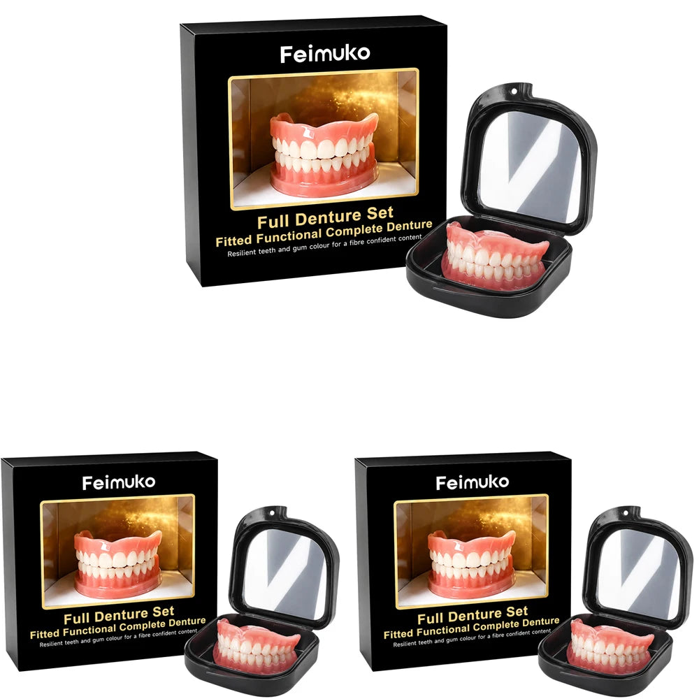 Reusable Cosmetic Teeth Veneer Set, Easy Wear Dental Veneers to Conceal Tooth Gaps for a Stunning Beautiful Smile Oasis Select 3pcs