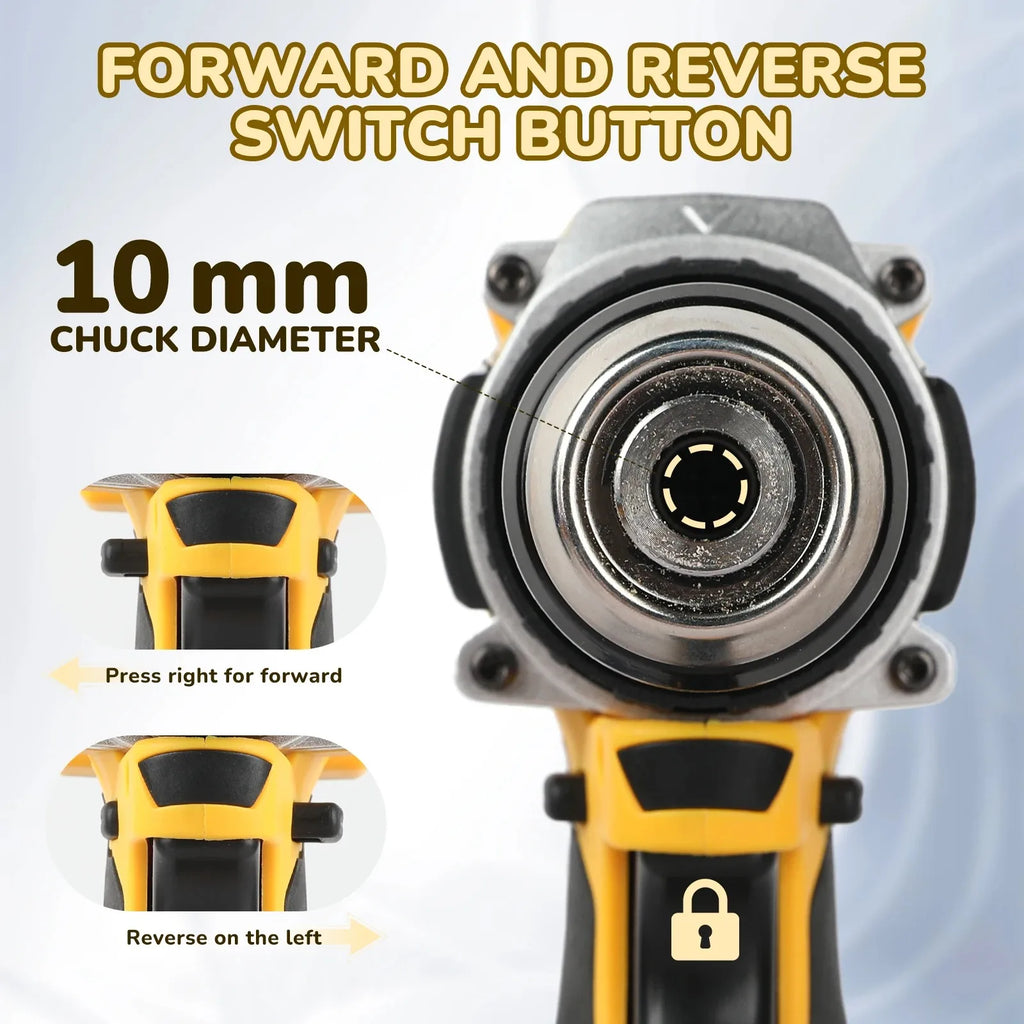 Global Air Shipping DCD805 20V Power Tools Brushless Impact Drill Cordless Electric Screwdriver Multi-Function Hand Drill Oasis Select