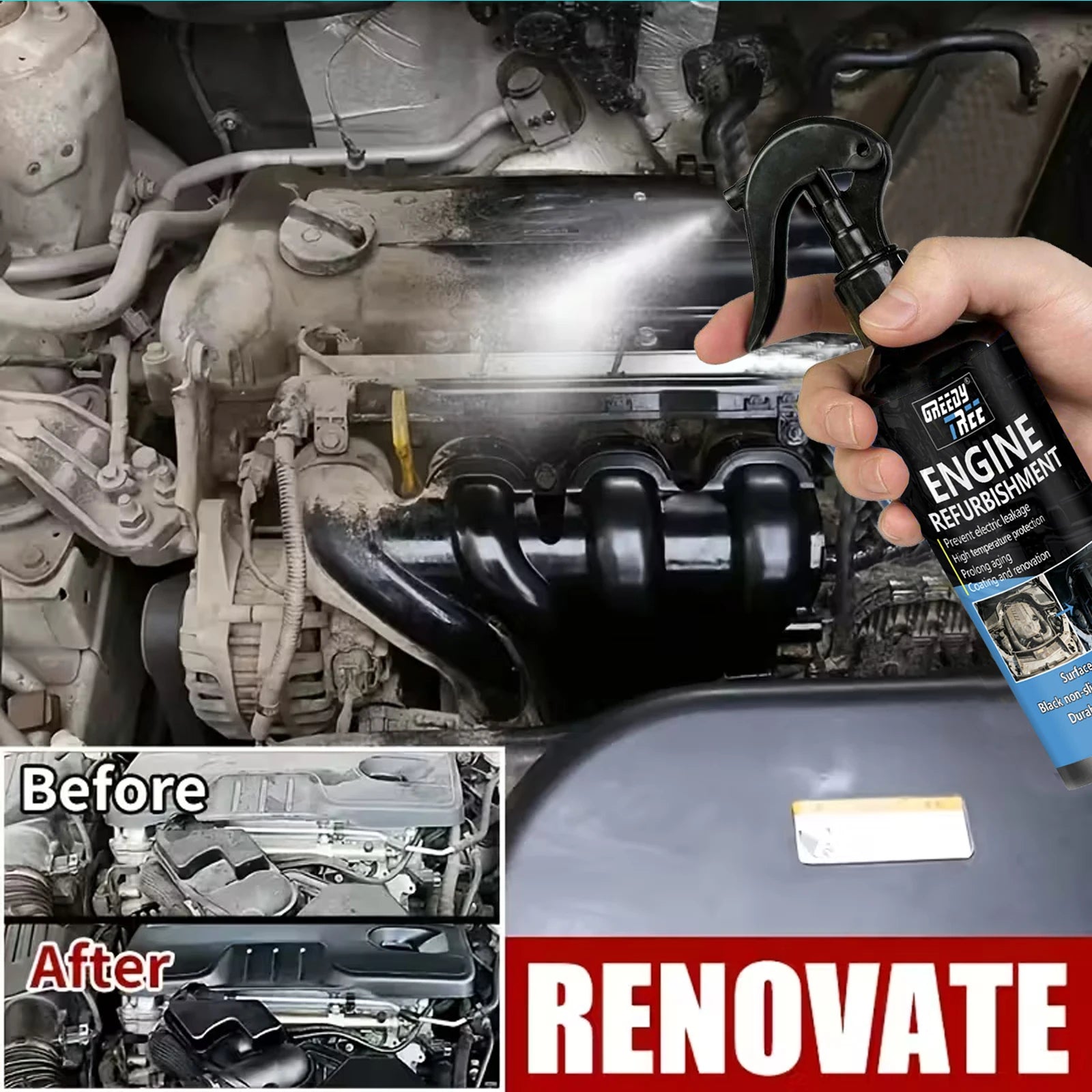 Engine Bay Cleaner & Degreaser – Deep Clean & Shine | 150ml Engine Bay Cleaner Oasis Select