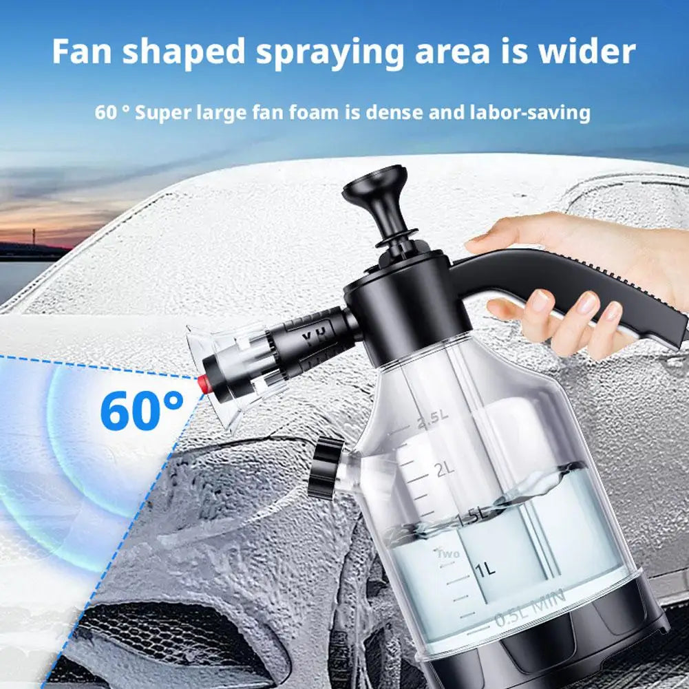 Hand Pump Foam Sprayer with 3 Types of Nozzle Hand Pneumatic Foam Cannon Snow Foam Car Wash Spray Bottle Car Window Cleaning Oasis Select