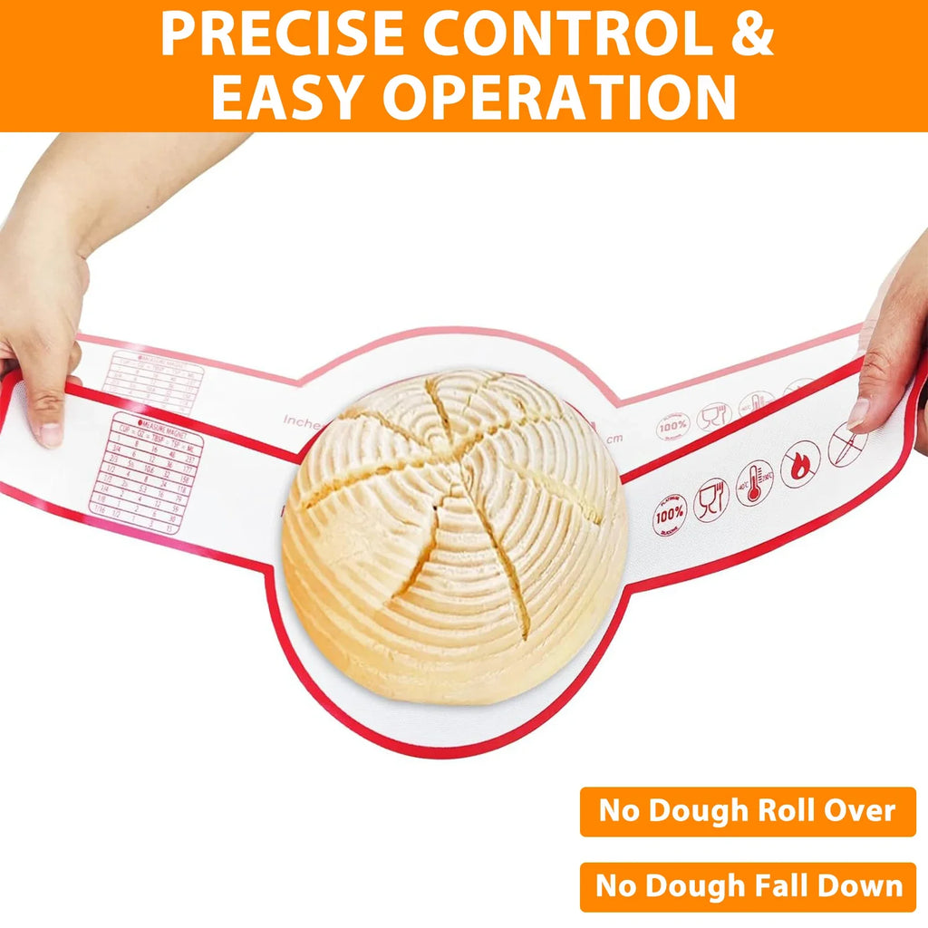 Silicone Bread Sling for Dutch Oven, Reusable Baking Mat with Long Handles, Non-Stick Sheet Liners for Transferable Dough Pastry Oasis Select