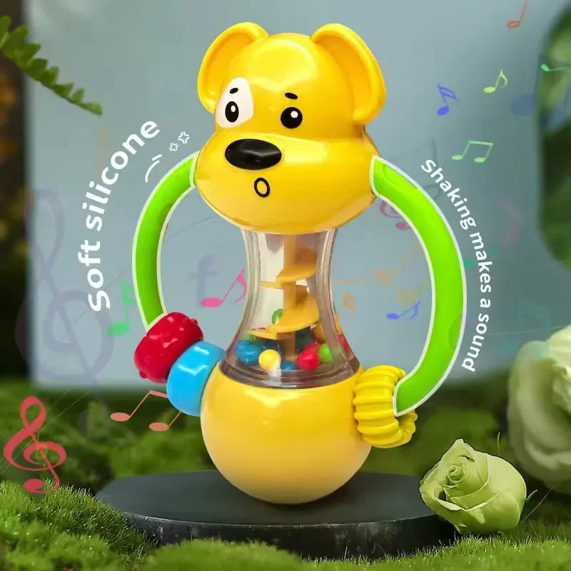 Soft Baby Grasping Ball Rattles with Bell Ball Early Education Educational Sensory Toy Random Color Oasis Select