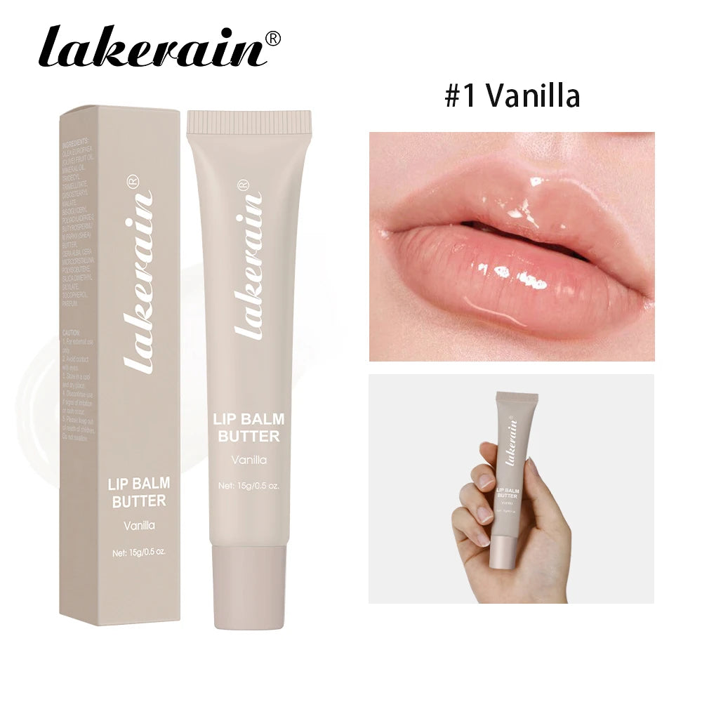 Hydrating Lip Balm Moisturizing Mirror Lip Gloss Lip Vanilla Mint Iced Coffee Cake Smell Non-greasy Transparent Lip Oil Makeup Oasis Select 1Vanilla