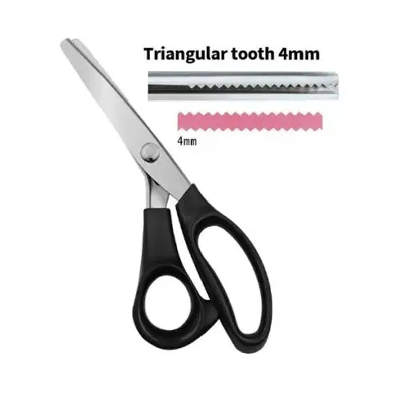 Tailor Scissors Pinking Shears Zig Zag Sewing Cut Serrated Lace Scissors Sewing Accessories Fabric Scissors DIY Sewing Tool Oasis Select Triangular Tooth 4MM