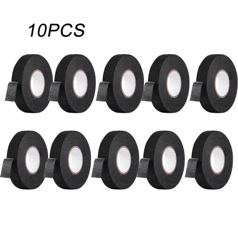 Electrical Insulating Tape Heat Resistant Harness Tape 9/15/50MM Car Cable Harness Wiring Loom Protection Waterproof Tape Oasis Select 10PCS 15mm 10M
