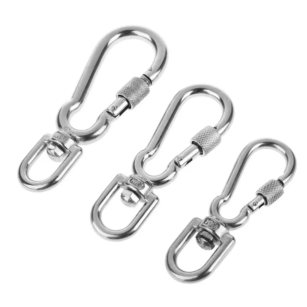 New Stainless Steel Snap Hooks Locking Quick Release Dog Leading Carabiner Clip Carabiner Clips For Dog Walking Camping Oasis Select