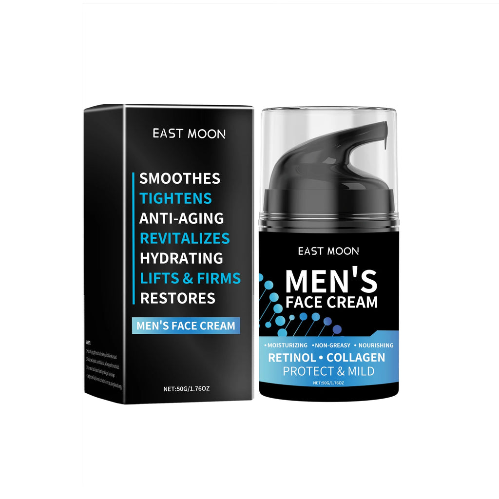 Retinol Face Cream for Men Firming Lifting Reduce Fine Lines Smooth Skin Cream Brightening Moisturizing Increase Skin Elasticity Oasis Select 50g boxed