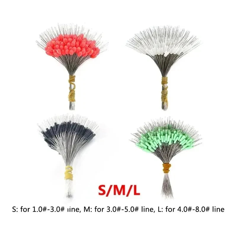 1/2Set Silicone Space Bean Oval Stopper Bobber Profession Fishing Float Resistance Anti-Strand Fish Line Fishing Gear Oasis Select