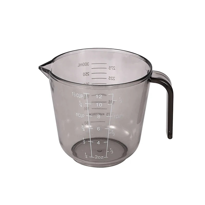 Measuring Cup Premium Graduated Transparent Heat Resisting Plastic Milk Cups Pour Spout with Handle Kitchen Tool Microwavable Oasis Select J2658-Brown-300ML