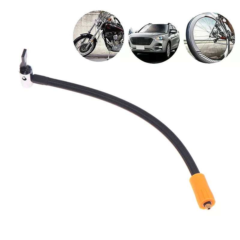Wholesale 1PC Fine Thread Inflation Hose Adapter 30CM Car Tire Air Inflator Hose M6 Locking Air Chuck With Standard Tire Valve Oasis Select