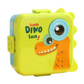 1660ml Dinosaur Lunch Box Plastic Cartoon Bento Box Sealed Double Layer Microwave Lunch Box For Kids Oasis Select Green