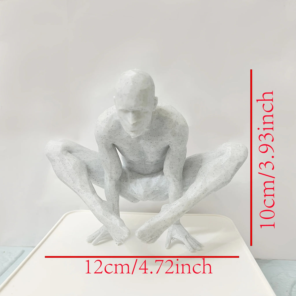 Creative Geometric Human Form Ornament 3D Printed Yoga Pose Figurine Art Craft Decor for Meditation Corner & Zen Style Room Gift Oasis Select meditation2