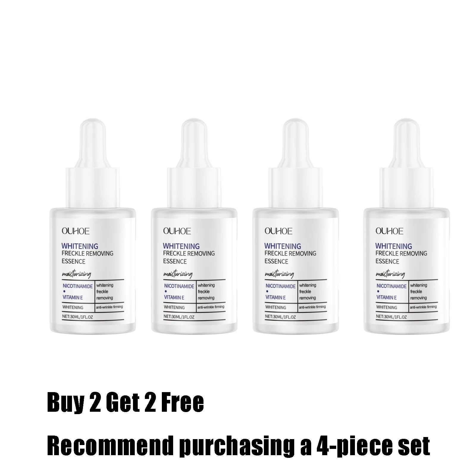30ml Whitening Face Serum Gentle Moisturizing Enhance Skin Elasticity Improve Skin Texture Smoothing Softening Facial Serum Oasis Select 4 pcs United States