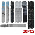 20 Pieces Jigsaw Blades Set T-Shaft HCS Assorted Jig Saw Blades for Wood Plastic and Metal Cutting for Black & Decker Metabo Oasis Select Default Title
