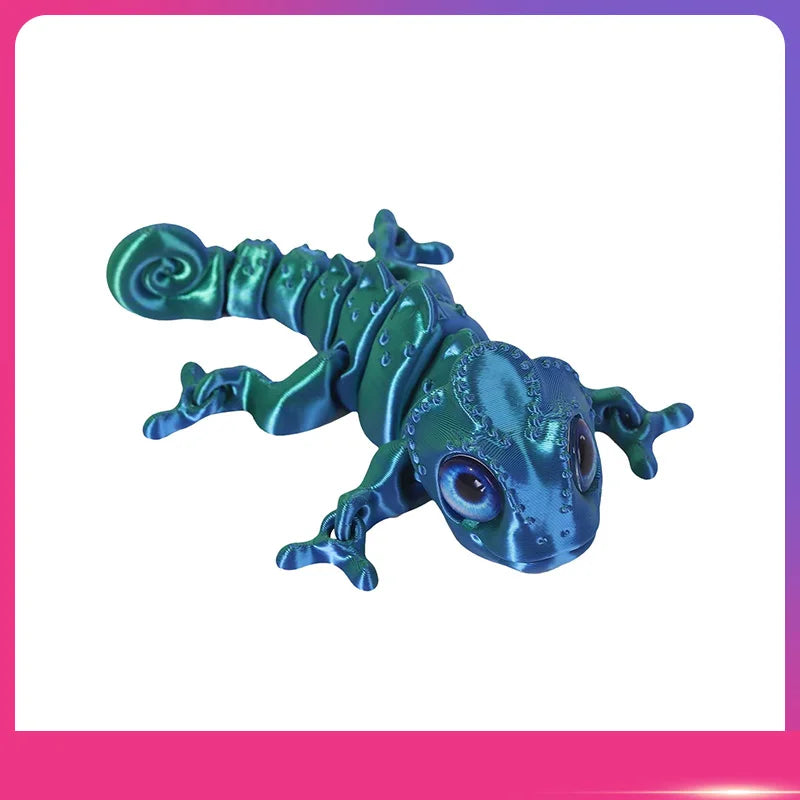 3D Printed Chameleon Figure – Movable Joints & Realistic Eyes Articulated Animal Figure Oasis Select Royal Blue One Size