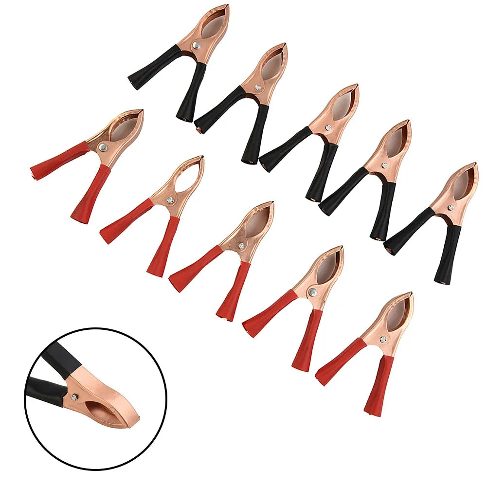 2/10/20pcs 30A 70mm Car Alligator Clips Connector Battery Test Lead Clips Electrical Equipment Parts High Quanlity Oasis Select 10pcs