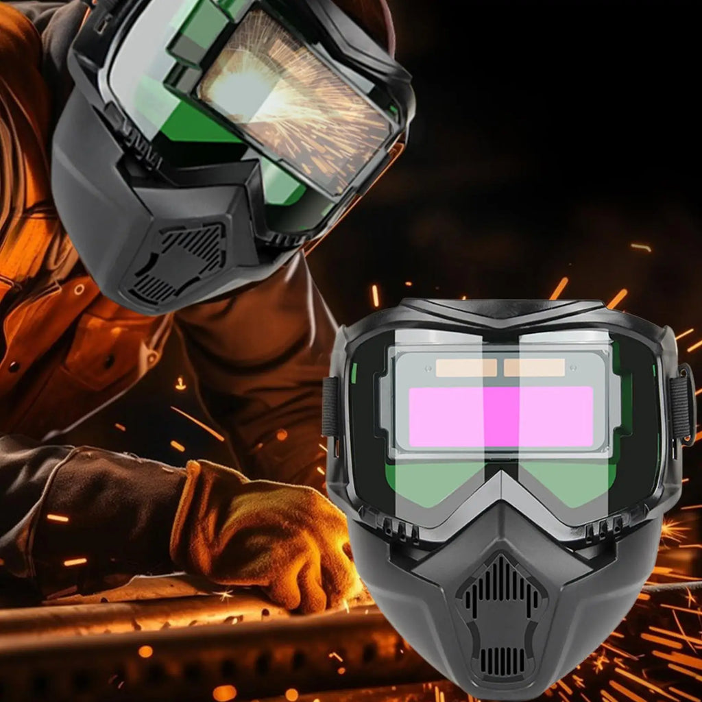 Auto Darkening Welding Helmet Detachable Welding Protector Protective Shield for Processing Soldering Welder Protector Helmet Oasis Select