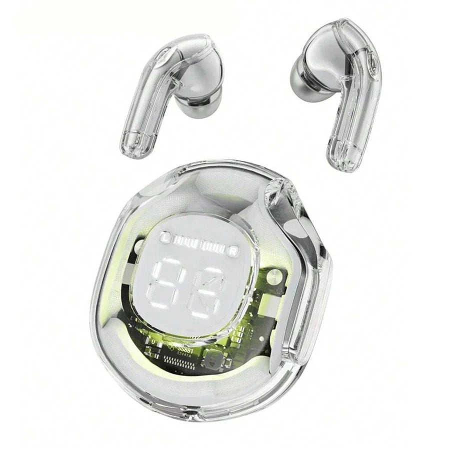 T8 Wireless Bluetooth Headphones LED Power Display In-Ear Wireless Earbuds with Charging Case HiFi Stereo TWS Headset for Phones Oasis Select White